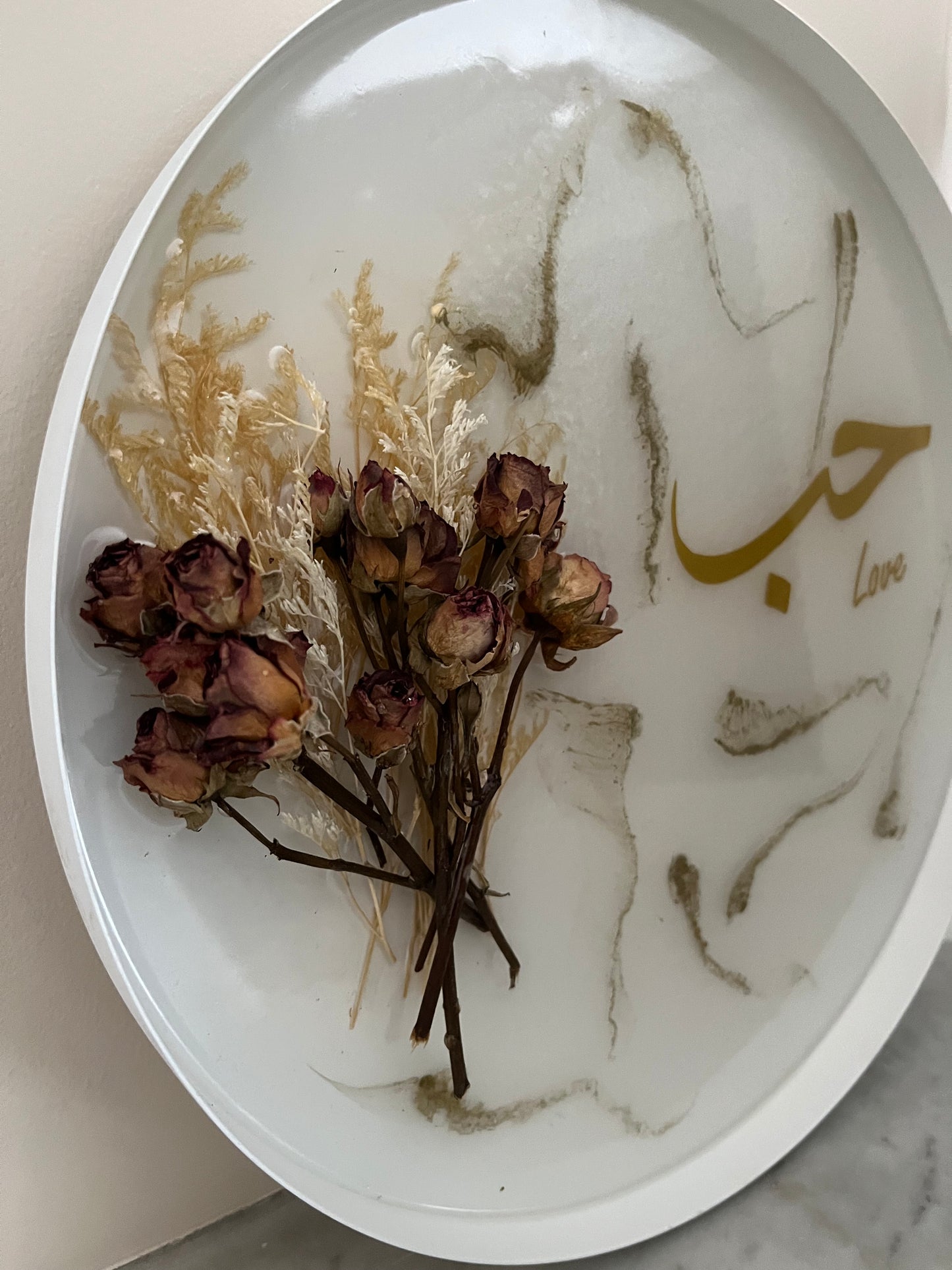 "Love" Calligraphy Tray