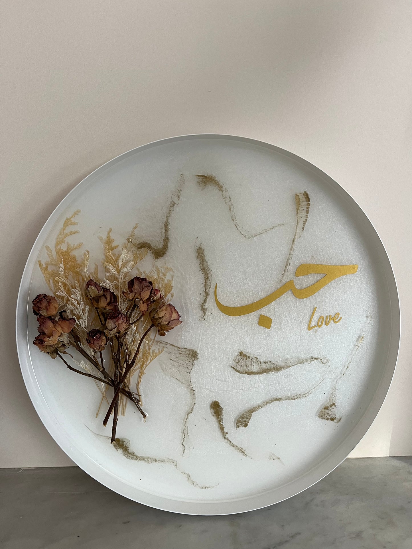 "Love" Calligraphy Tray