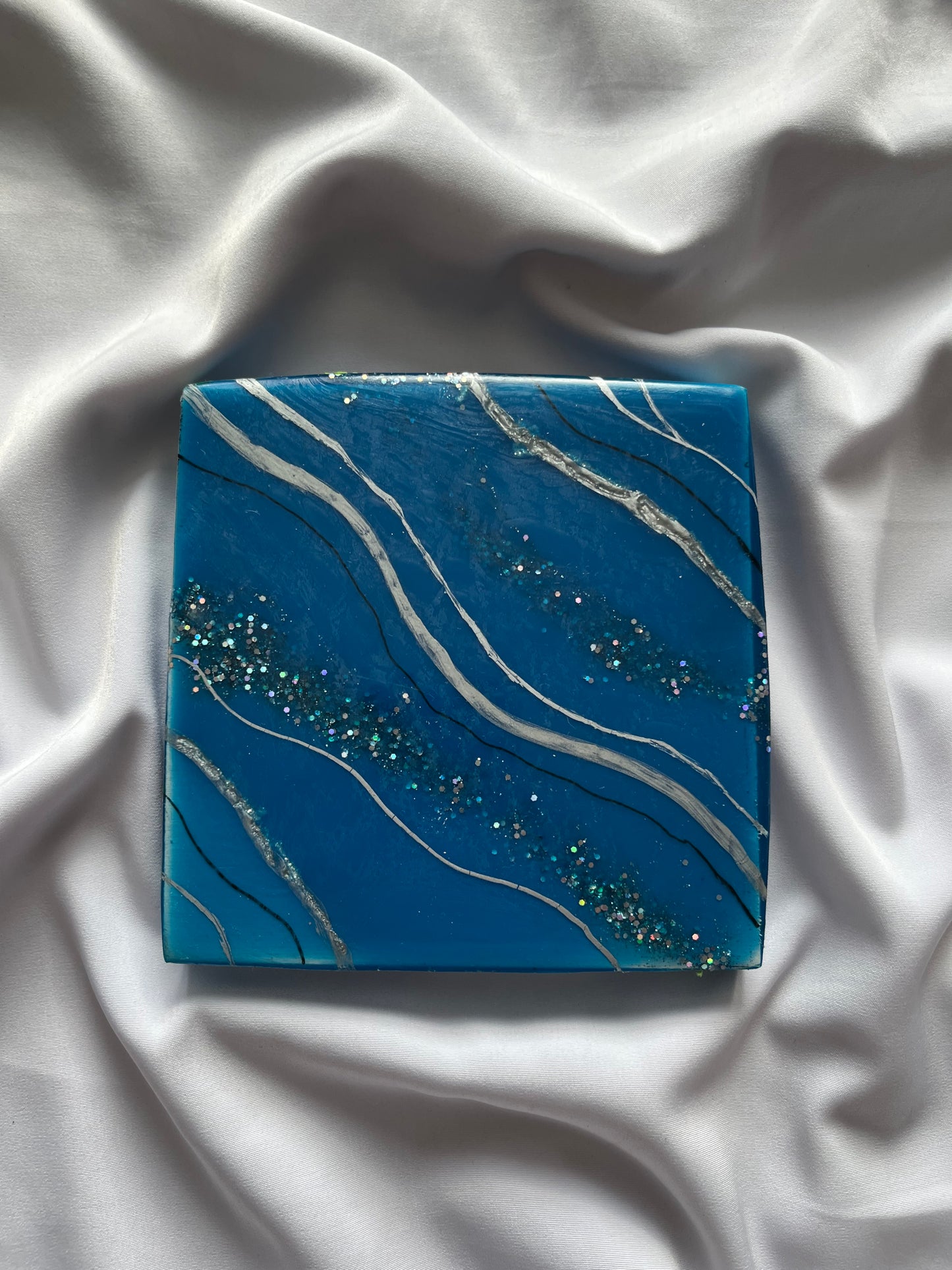 Deep Blue  Resin Canvas