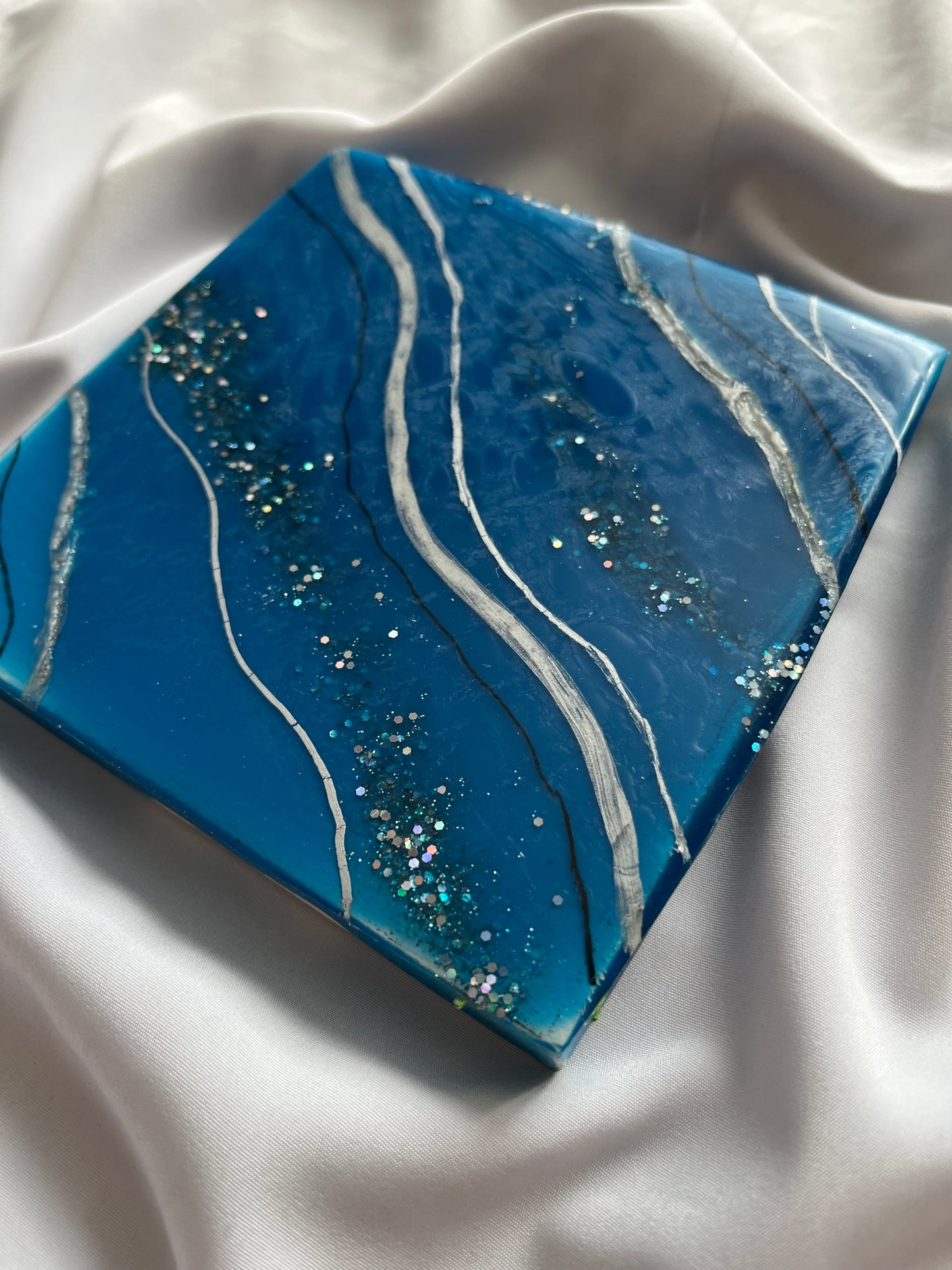 Deep Blue  Resin Canvas