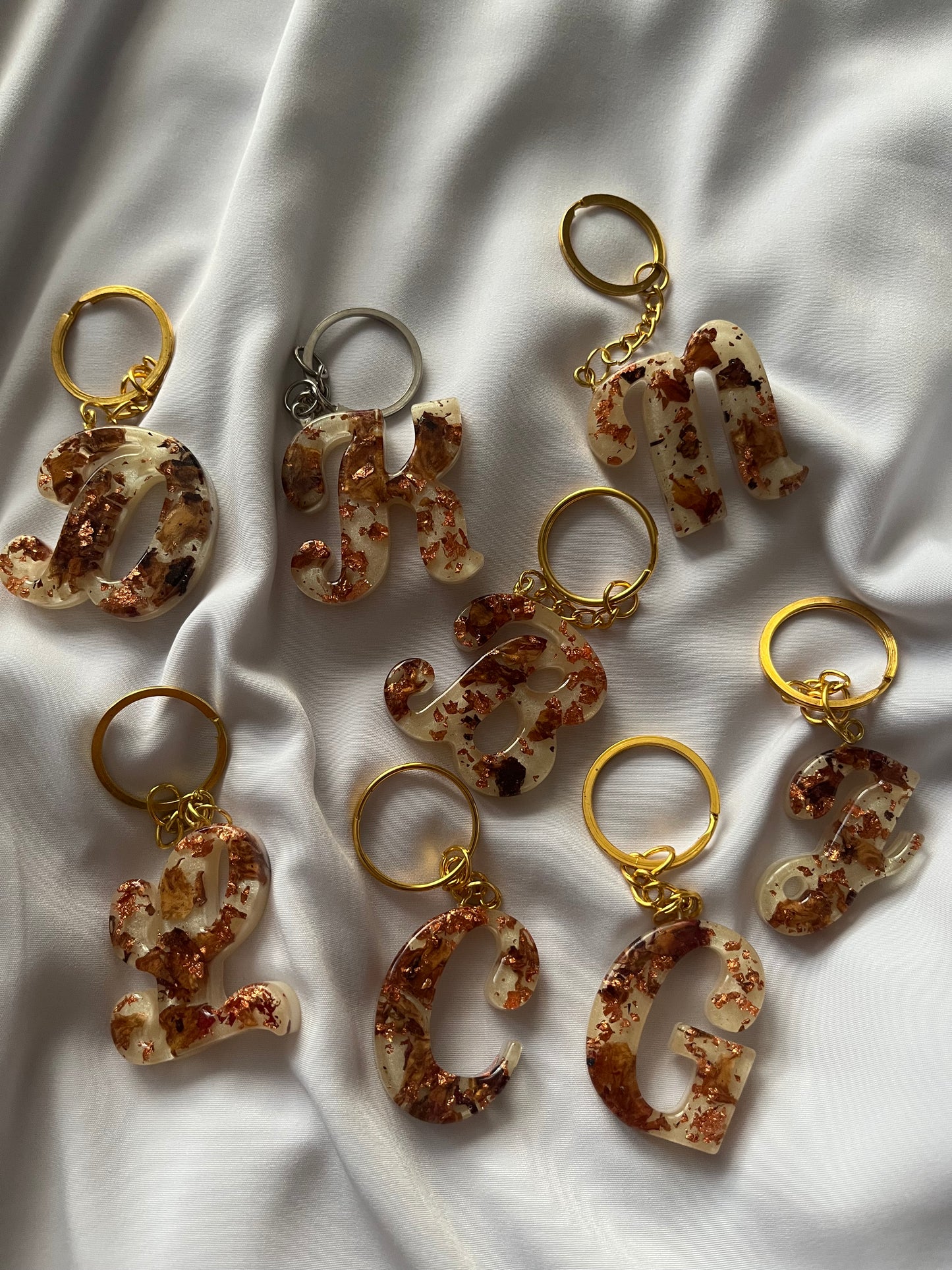 Floral Letter Keyrings