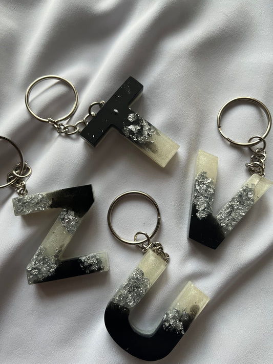Black and white keyrings