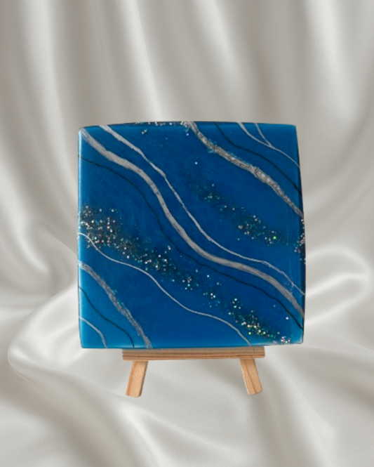 Deep Blue  Resin Canvas