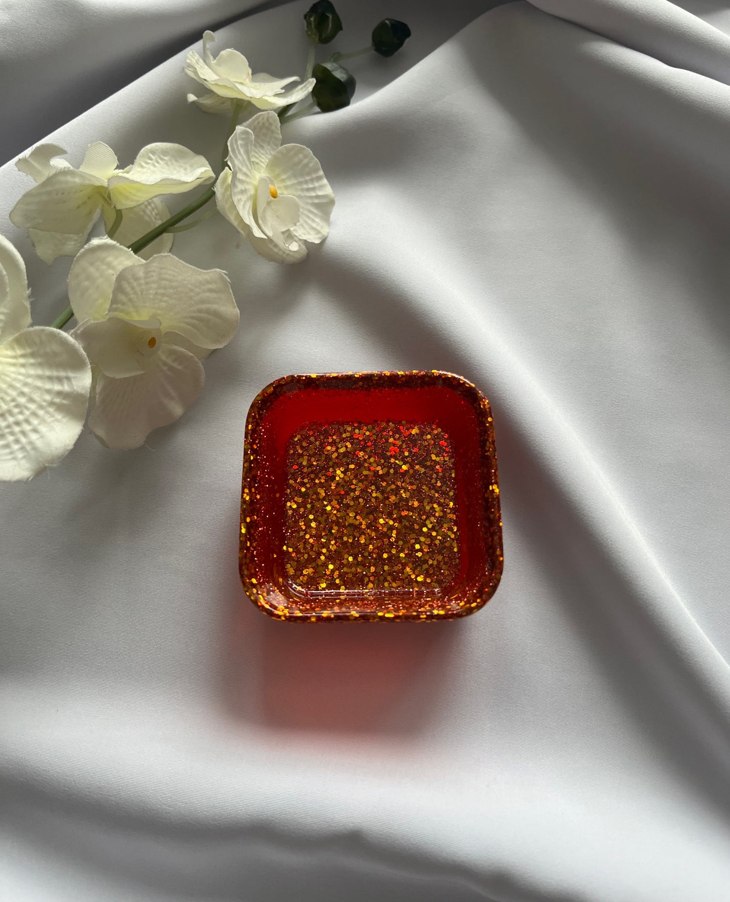 Red Glitter Trinket Dish
