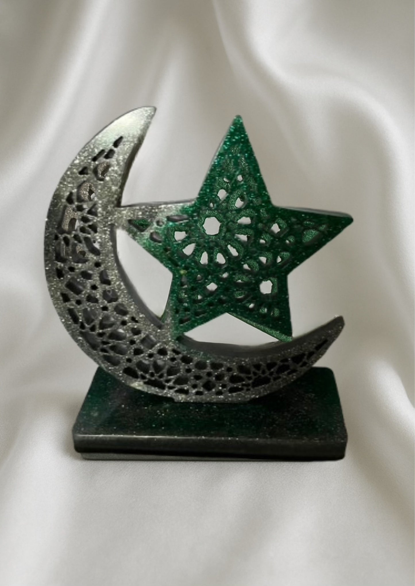 Moon and mosque Ramadhan decoration- Black and Green