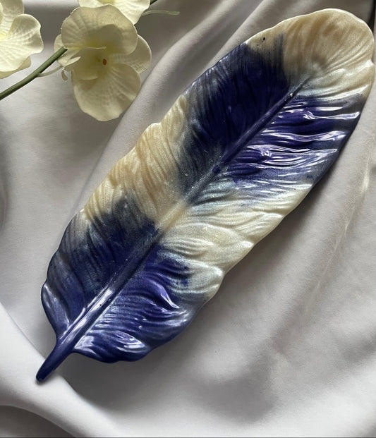 Blue Feather Tray