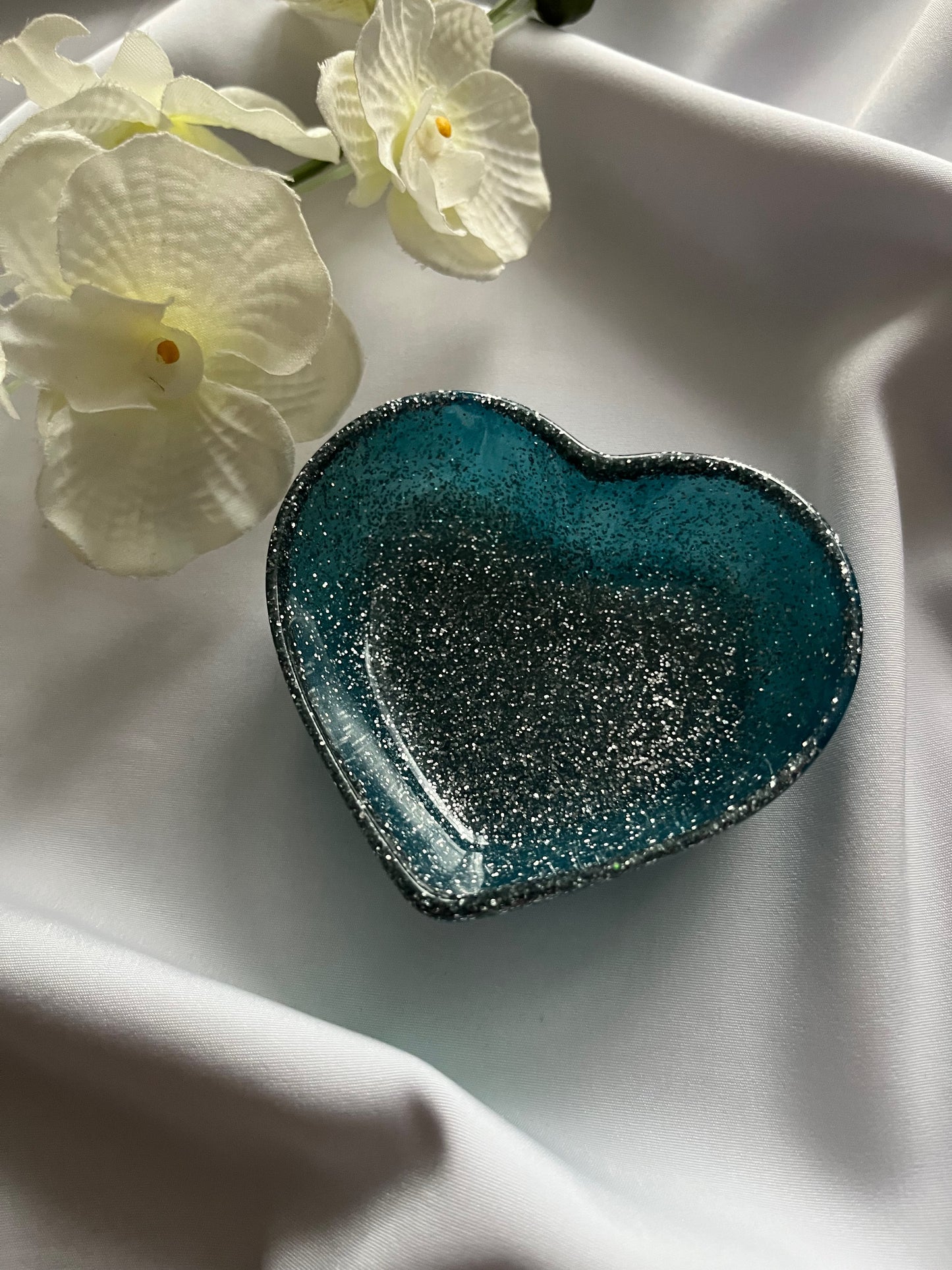 Blue Serenity Heart Trinket Dish