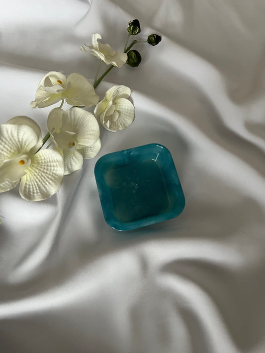 Teal Shimmer Trinket Dish