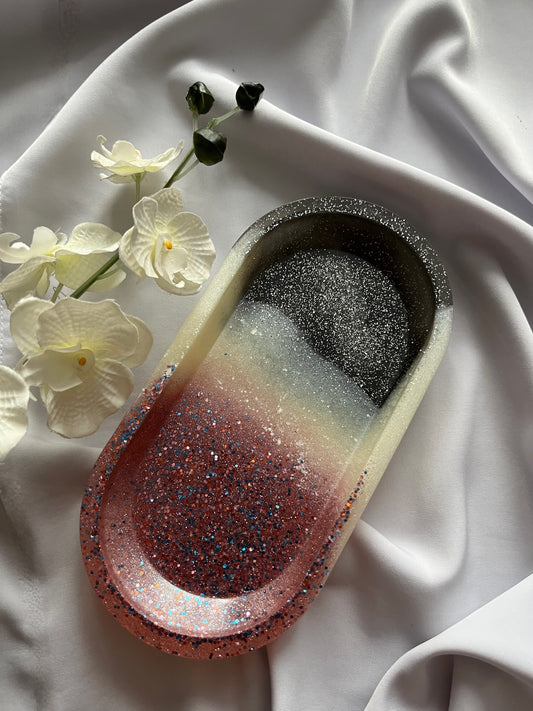 Luna Ember Oval Tray