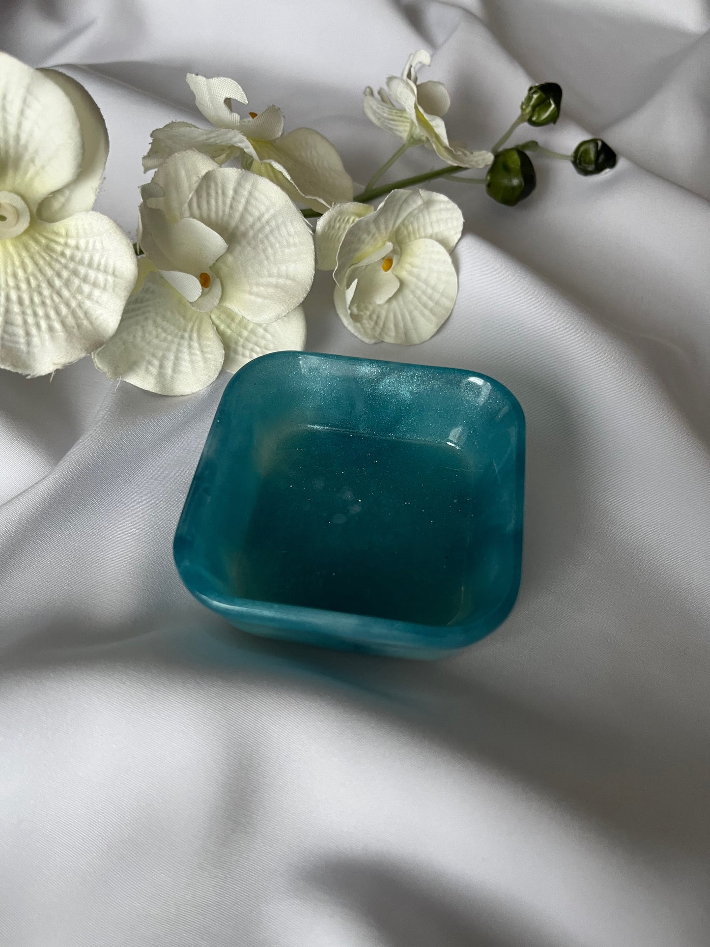 Teal Shimmer Trinket Dish