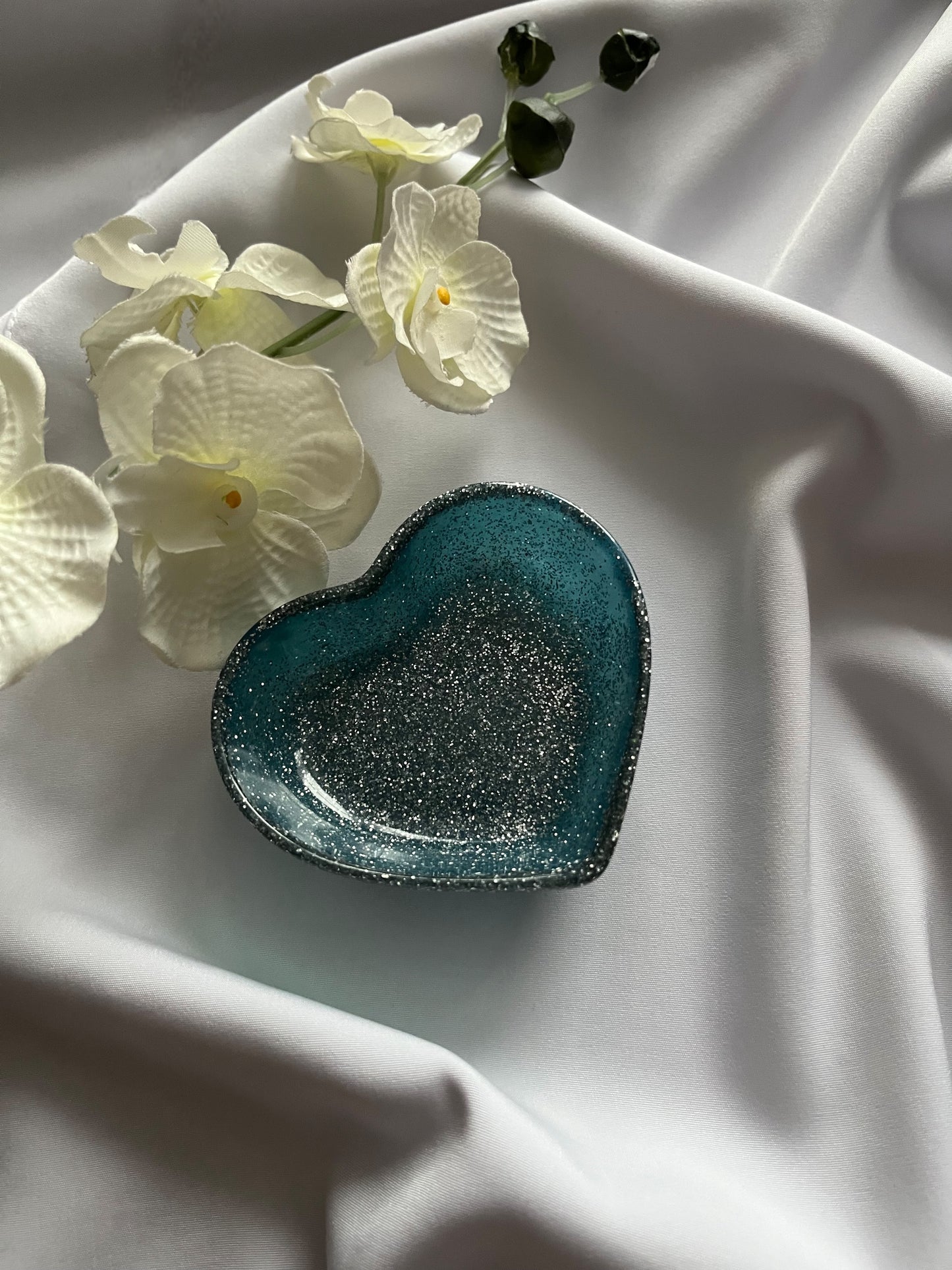 Blue Serenity Heart Trinket Dish