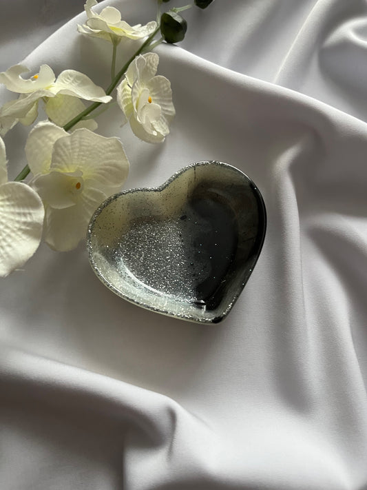 Monochrome Heart Trinket Dish