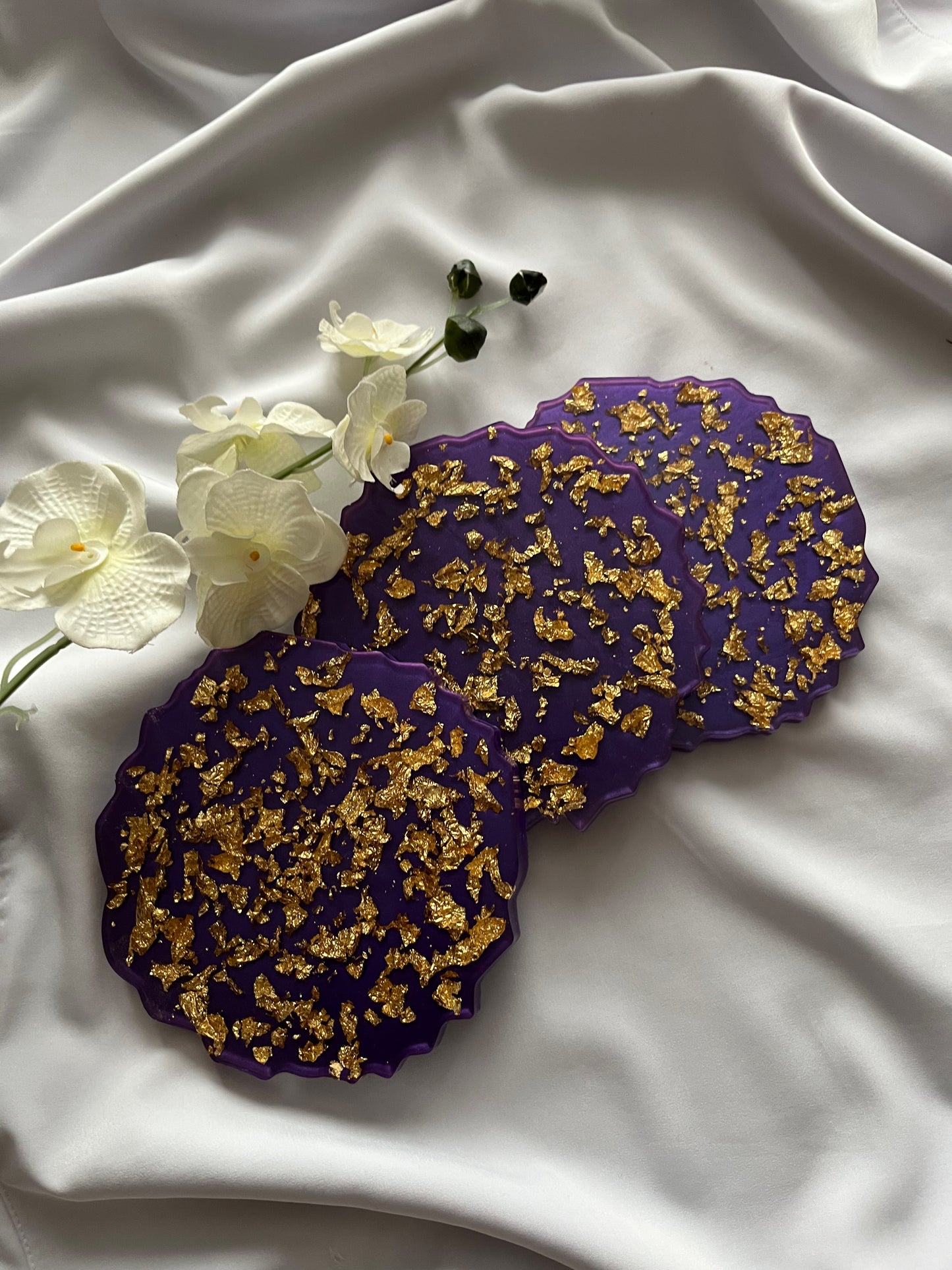 Purple Luxe Gold Coaster