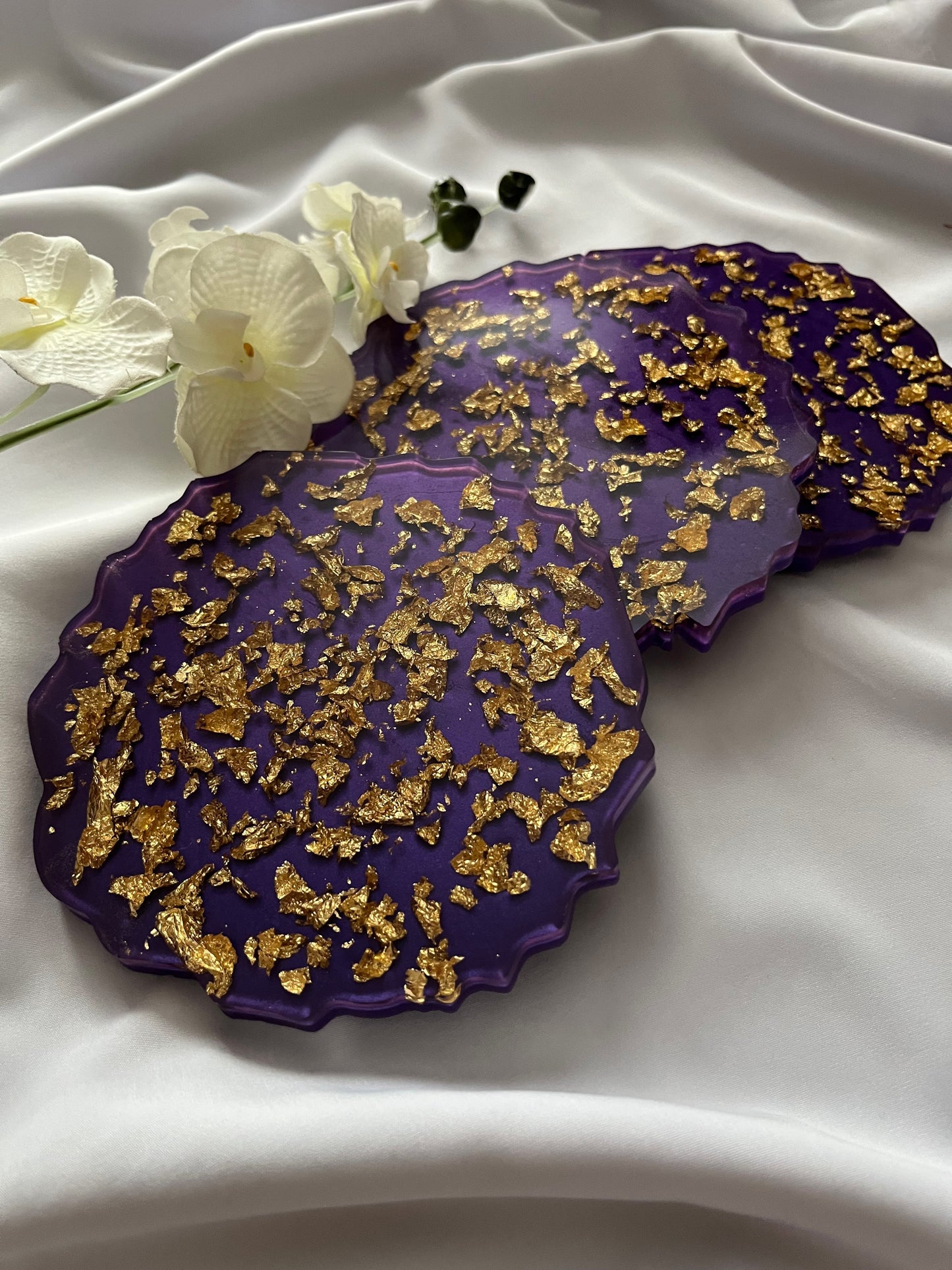 Purple Luxe Gold Coaster