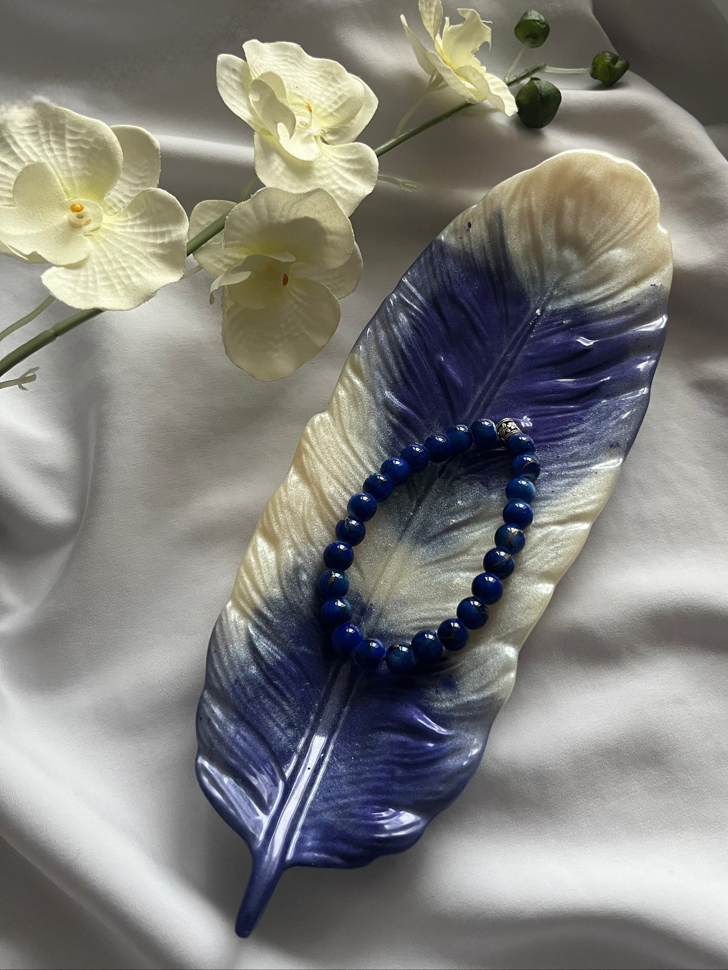 Blue Feather Tray